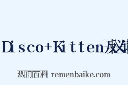 Disco+Kitten反义词是什么意思的图片